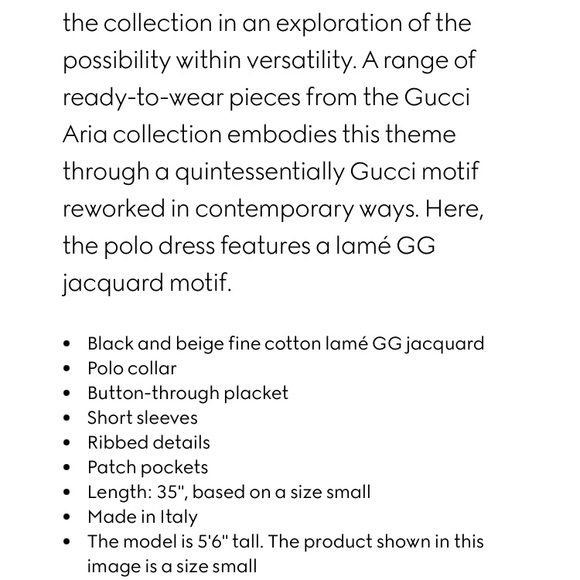 XL LAMÉ GG JACQUARD POLO DRESS - Picture 2 of 6